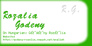 rozalia godeny business card